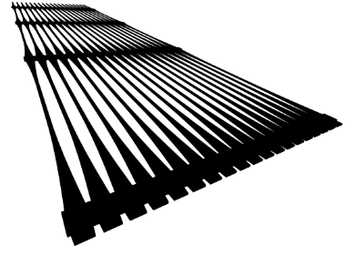 A sample of Uniaxial (UX) Geogrids